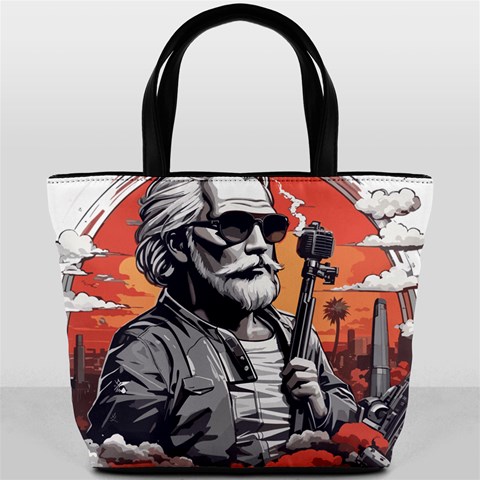 ai generator t hirt design Bucket Bag from ArtsNow.com Front