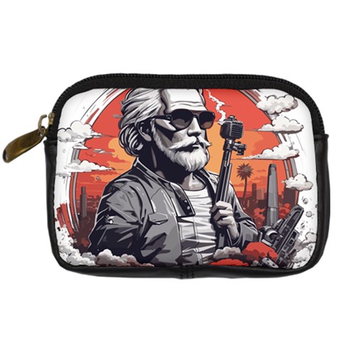ai generator t hirt design Digital Camera Leather Case from ArtsNow.com Front