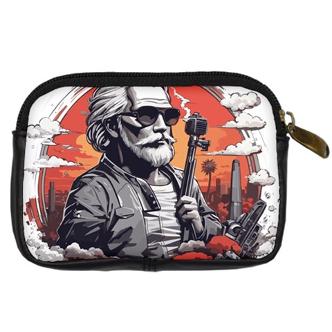 ai generator t hirt design Digital Camera Leather Case from ArtsNow.com Back