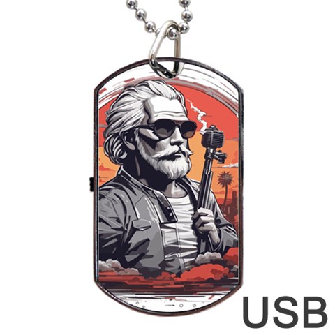 ai generator t hirt design Dog Tag USB Flash (Two Sides) from ArtsNow.com Front