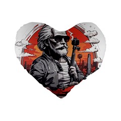 ai generator t hirt design Standard 16  Premium Flano Heart Shape Cushions from ArtsNow.com Front