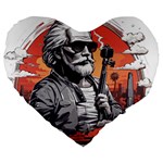 ai generator t hirt design Large 19  Premium Flano Heart Shape Cushions
