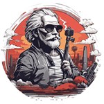ai generator t hirt design Wooden Bottle Opener (Round)
