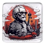 ai generator t hirt design Square Glass Fridge Magnet (4 pack)