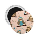Seamless Pattern Owls Dream Cute Style Pajama Fabric 2.25  Magnets