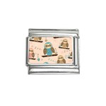 Seamless Pattern Owls Dream Cute Style Pajama Fabric Italian Charm (9mm)