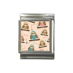 Seamless Pattern Owls Dream Cute Style Pajama Fabric Italian Charm (13mm)