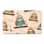 Seamless Pattern Owls Dream Cute Style Pajama Fabric Magnet (Rectangular)