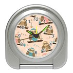 Seamless Pattern Owls Dream Cute Style Pajama Fabric Travel Alarm Clock