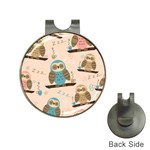 Seamless Pattern Owls Dream Cute Style Pajama Fabric Hat Clips with Golf Markers