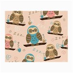 Seamless Pattern Owls Dream Cute Style Pajama Fabric Small Glasses Cloth