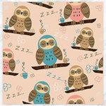 Seamless Pattern Owls Dream Cute Style Pajama Fabric Canvas 20  x 20 