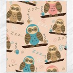 Seamless Pattern Owls Dream Cute Style Pajama Fabric Canvas 20  x 24 