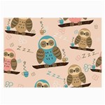 Seamless Pattern Owls Dream Cute Style Pajama Fabric Large Glasses Cloth (2 Sides)