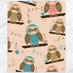 Seamless Pattern Owls Dream Cute Style Pajama Fabric Canvas 11  x 14 