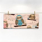 Seamless Pattern Owls Dream Cute Style Pajama Fabric Hand Towel