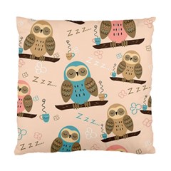 Seamless Pattern Owls Dream Cute Style Pajama Fabric Standard Cushion Case (Two Sides) from ArtsNow.com Back