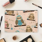 Seamless Pattern Owls Dream Cute Style Pajama Fabric Cosmetic Bag (Large)