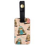 Seamless Pattern Owls Dream Cute Style Pajama Fabric Luggage Tag (one side)