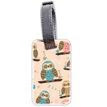 Seamless Pattern Owls Dream Cute Style Pajama Fabric Luggage Tag (two sides)