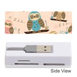 Seamless Pattern Owls Dream Cute Style Pajama Fabric Memory Card Reader (Stick)