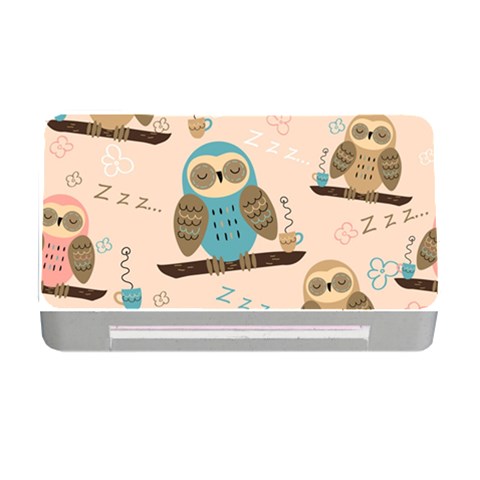 Seamless Pattern Owls Dream Cute Style Pajama Fabric Memory Card Reader with CF from ArtsNow.com Front