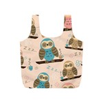 Seamless Pattern Owls Dream Cute Style Pajama Fabric Full Print Recycle Bag (S)