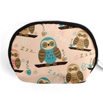 Seamless Pattern Owls Dream Cute Style Pajama Fabric Accessory Pouch (Medium)
