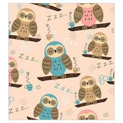 Seamless Pattern Owls Dream Cute Style Pajama Fabric Drawstring Pouch (Large) from ArtsNow.com Front