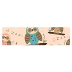 Seamless Pattern Owls Dream Cute Style Pajama Fabric Oblong Satin Scarf (16  x 60 )