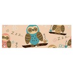 Seamless Pattern Owls Dream Cute Style Pajama Fabric Banner and Sign 6  x 2 