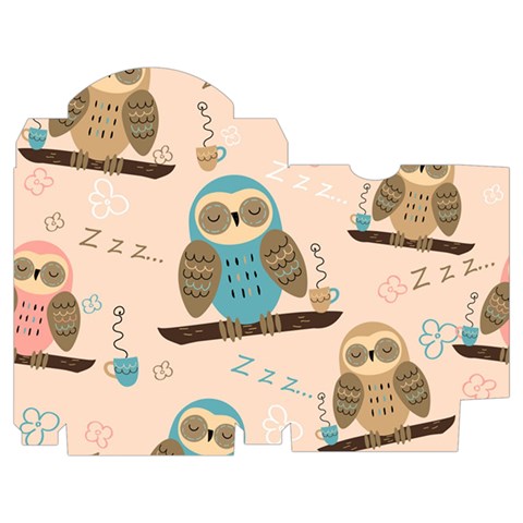Seamless Pattern Owls Dream Cute Style Pajama Fabric Playing Cards Single Design (Rectangle) with Custom Box from ArtsNow.com Poker Box