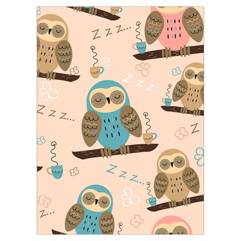 Seamless Pattern Owls Dream Cute Style Pajama Fabric Playing Cards Single Design (Rectangle) with Custom Box from ArtsNow.com Card