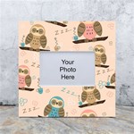 Seamless Pattern Owls Dream Cute Style Pajama Fabric White Box Photo Frame 4  x 6 