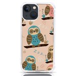 Seamless Pattern Owls Dream Cute Style Pajama Fabric iPhone 13 mini TPU UV Print Case