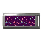 Colorful Stars Hearts Seamless Vector Pattern Superlink Italian Charm (9mm)