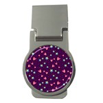 Colorful Stars Hearts Seamless Vector Pattern Money Clips (Round) 