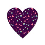 Colorful Stars Hearts Seamless Vector Pattern Heart Magnet