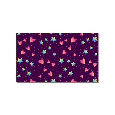 Colorful Stars Hearts Seamless Vector Pattern Sticker Rectangular (10 pack) from ArtsNow.com Front