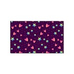 Colorful Stars Hearts Seamless Vector Pattern Sticker Rectangular (100 pack)
