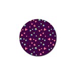 Colorful Stars Hearts Seamless Vector Pattern Golf Ball Marker