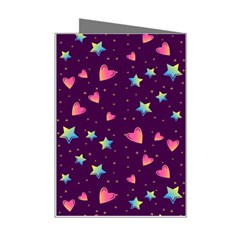 Colorful Stars Hearts Seamless Vector Pattern Mini Greeting Card from ArtsNow.com Right