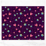Colorful Stars Hearts Seamless Vector Pattern Rectangular Jigsaw Puzzl
