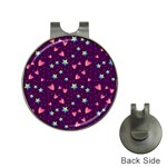 Colorful Stars Hearts Seamless Vector Pattern Hat Clips with Golf Markers