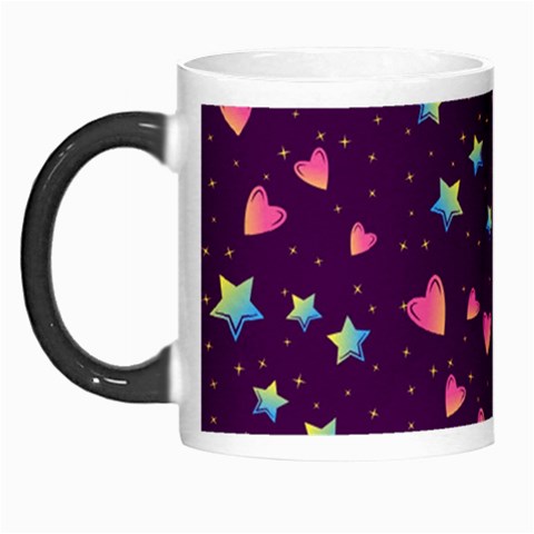 Colorful Stars Hearts Seamless Vector Pattern Morph Mug from ArtsNow.com Left