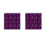 Colorful Stars Hearts Seamless Vector Pattern Cufflinks (Square)