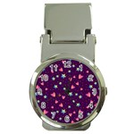 Colorful Stars Hearts Seamless Vector Pattern Money Clip Watches