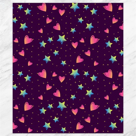 Colorful Stars Hearts Seamless Vector Pattern Canvas 8  x 10  from ArtsNow.com 8.15 x9.66  Canvas - 1