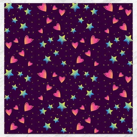 Colorful Stars Hearts Seamless Vector Pattern Canvas 12  x 12  from ArtsNow.com 11.4 x11.56  Canvas - 1