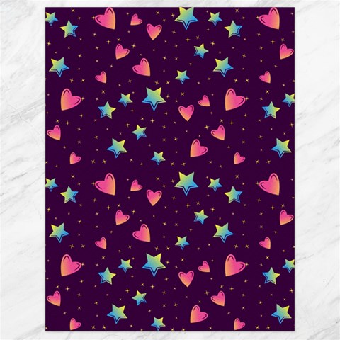 Colorful Stars Hearts Seamless Vector Pattern Canvas 18  x 24  from ArtsNow.com 17.8 x23.08  Canvas - 1